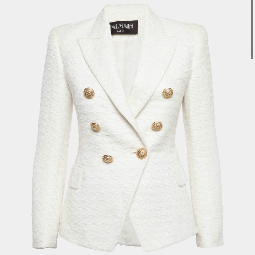 Balmain 6 Button tweed jacket NWT